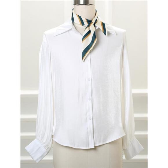 Small Stripe Print Square Neck Wrap Scarves 05 - Picture 2 of 5